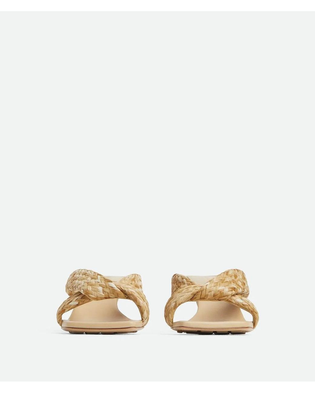 Bottega Veneta Natural Raffia Riva Mules