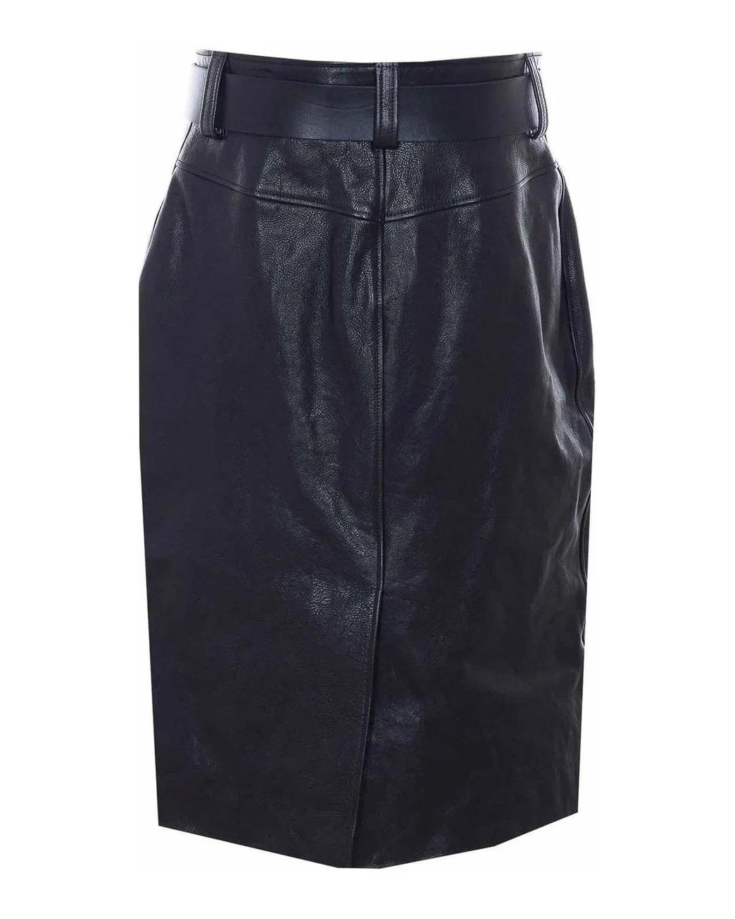 Saint Laurent Blue Midi Skirt