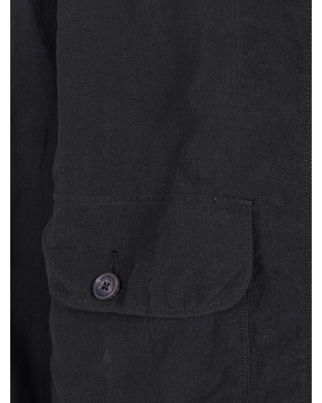 Ziggy Chen Black Puppytooth Cropped Aviator Jacket for men