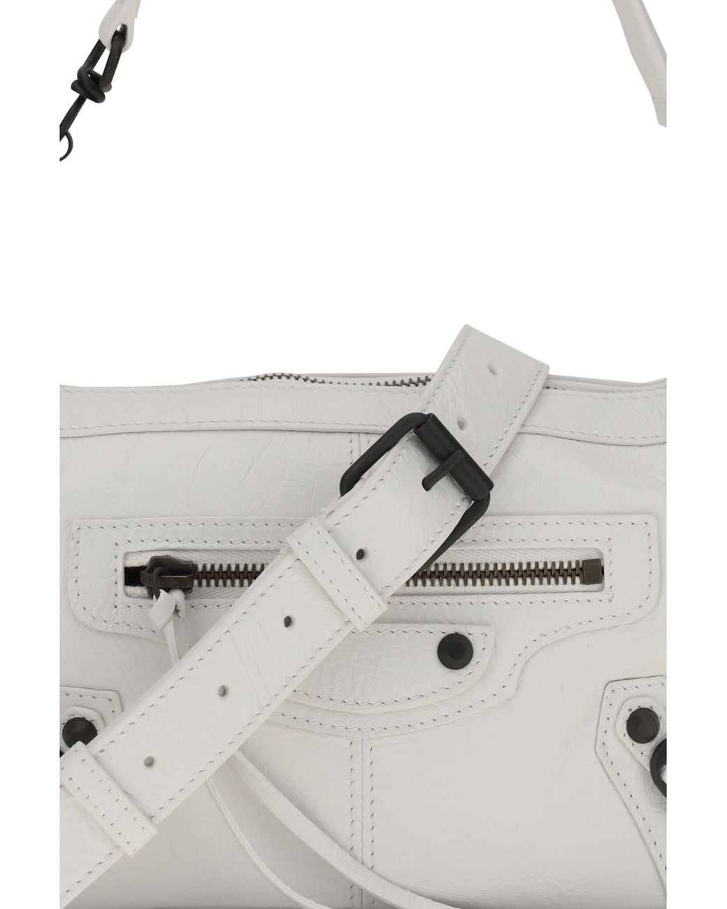 Balenciaga Natural Le City Moto Mini Handbag
