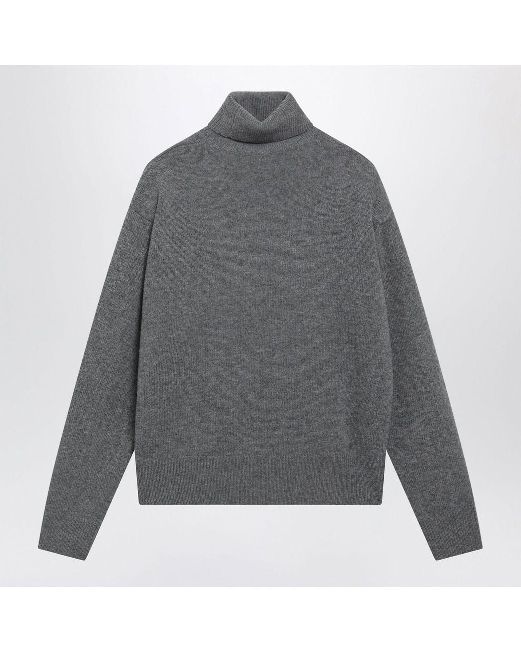 Frankie Shop Gray Gala Dark Padded Turtleneck Sweater