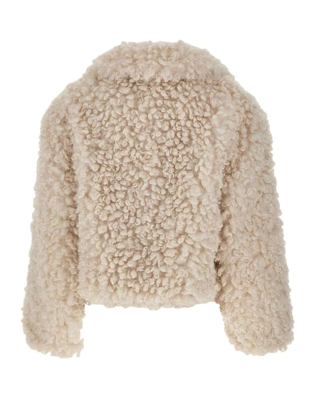 Stand Studio Natural Smara Faux Fur Jacket