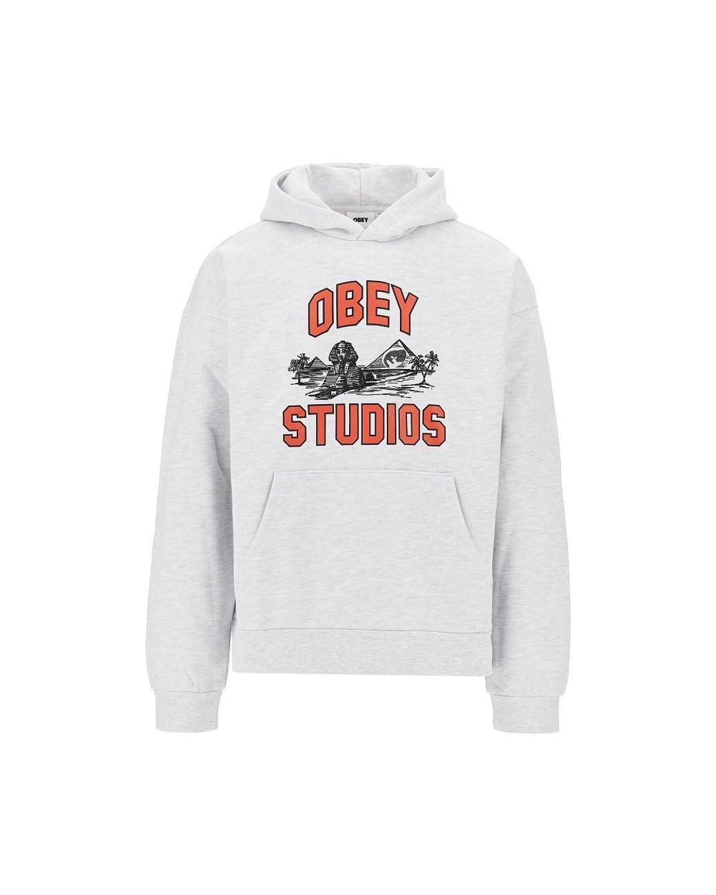 Obey White Cairo Cotton-Blend Hoodie for men
