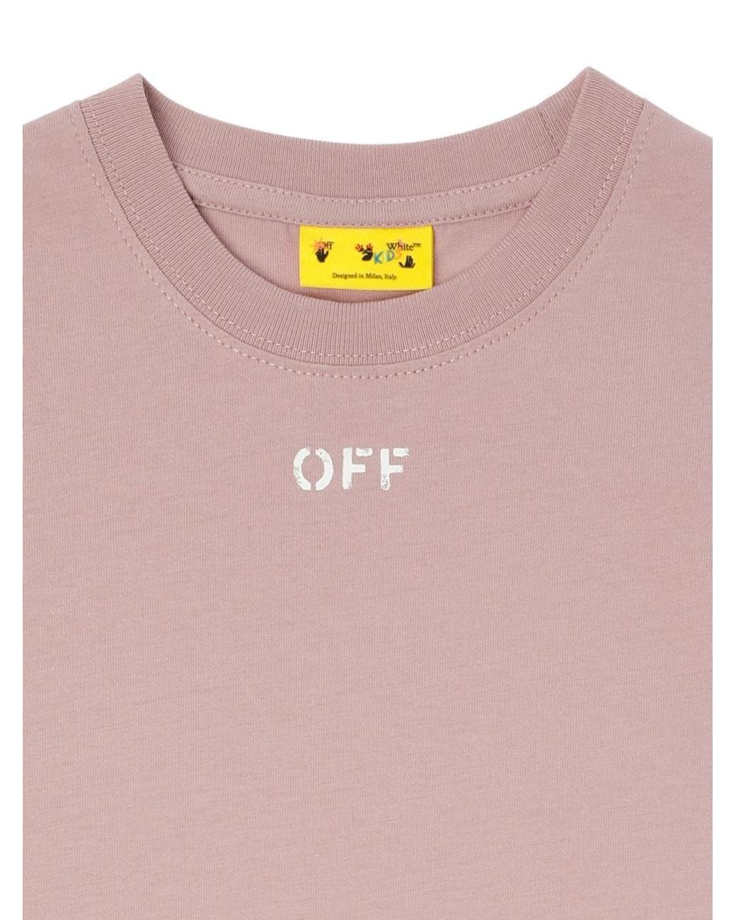 Off-White c/o Virgil Abloh Pink Kids Short-Sleeve 2-Pack T-Shirts With Off-Stamp Print