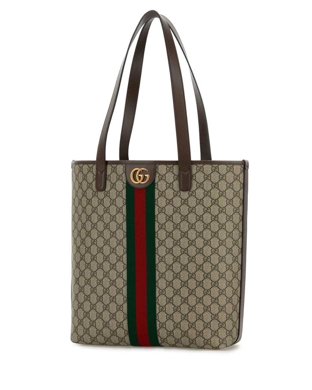 Gucci Black Printed Canvas Medium Ophidia Shopping Bag for men
