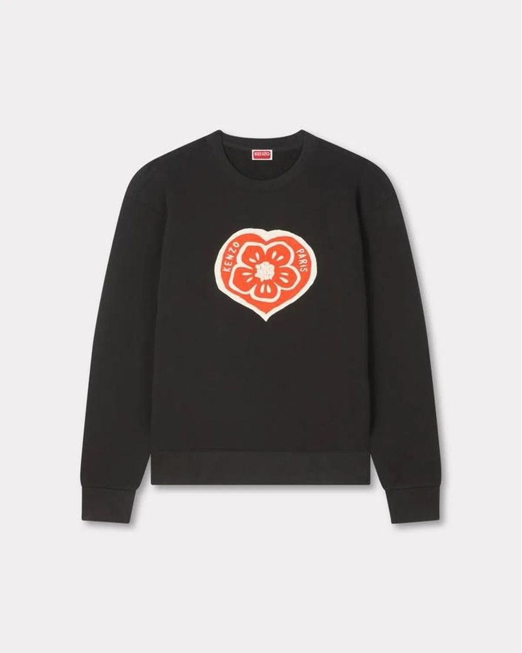 KENZO Black Boke Heart' Cotton Sweatshirt for men