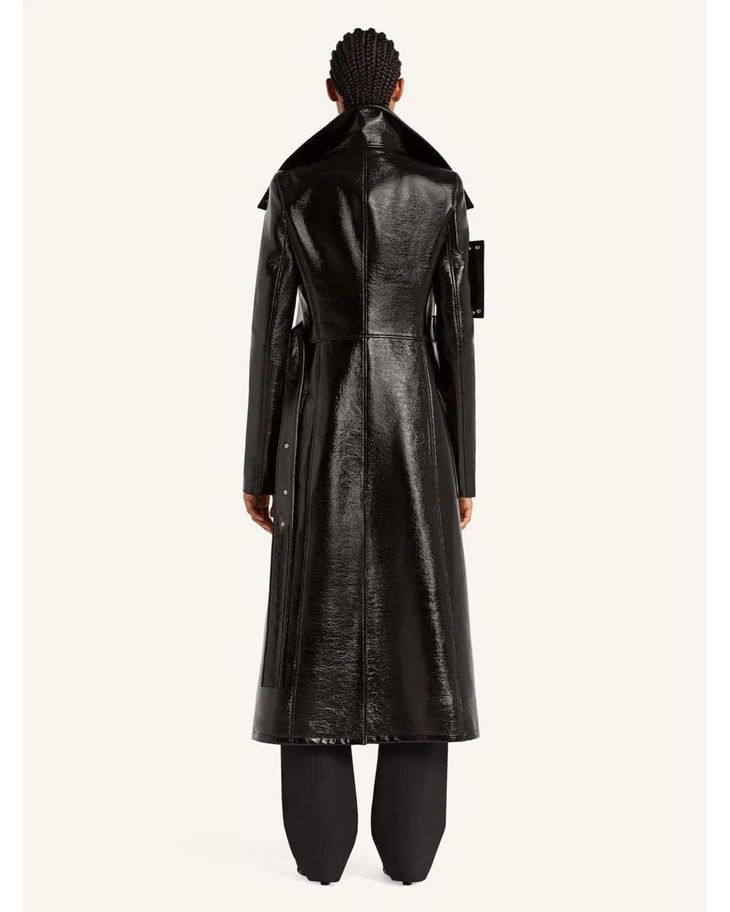 Courreges Black Courregès Cotton Polyurethane Elastane Viscose Coat