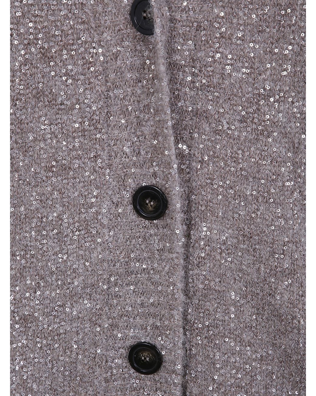 D.exterior Gray Soft Alpaca Crystals Cardigan