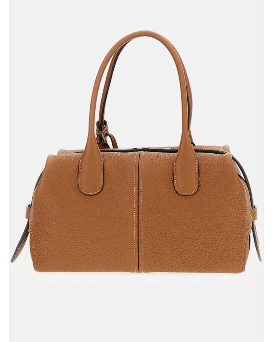 Tod's Brown Small Leather Barrel Bag