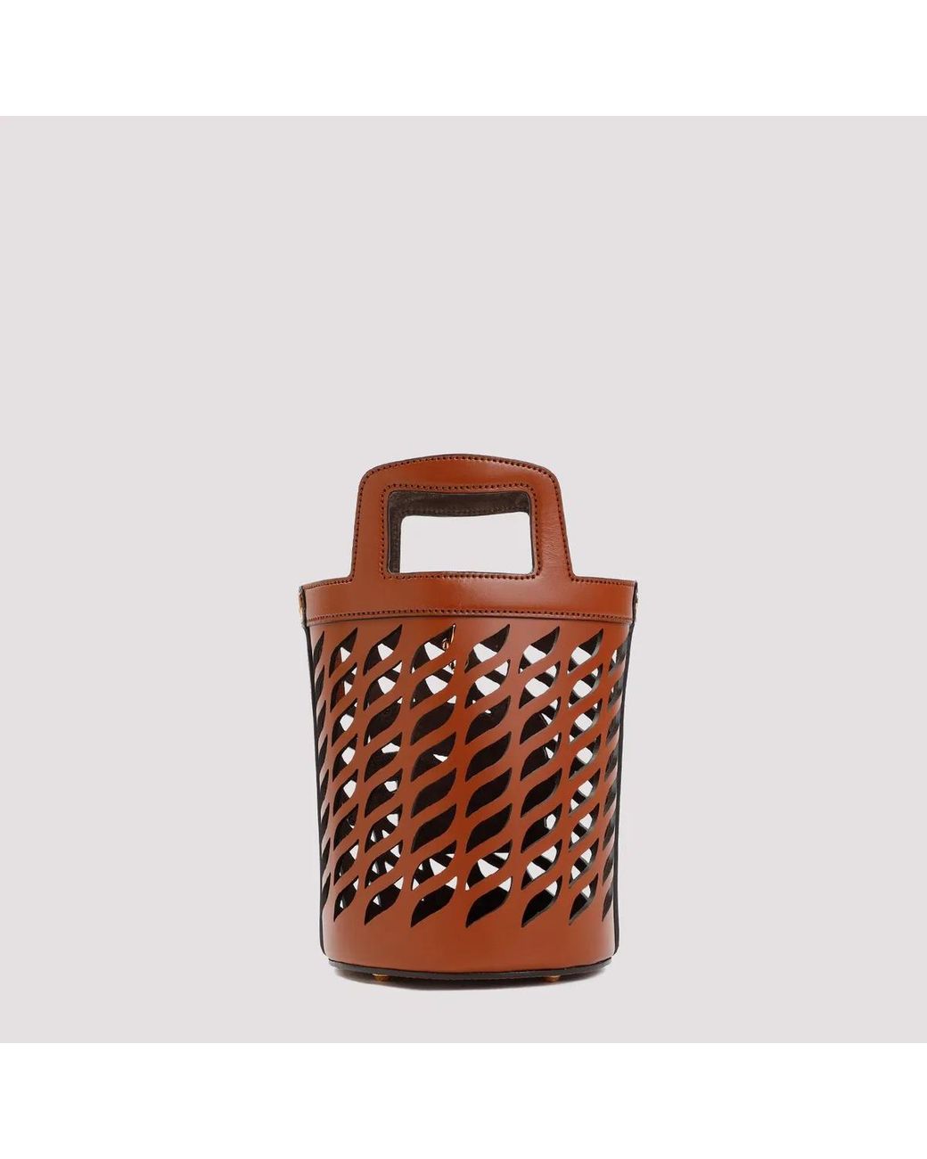 Etro Brown Leather Coffa Bucket Bag