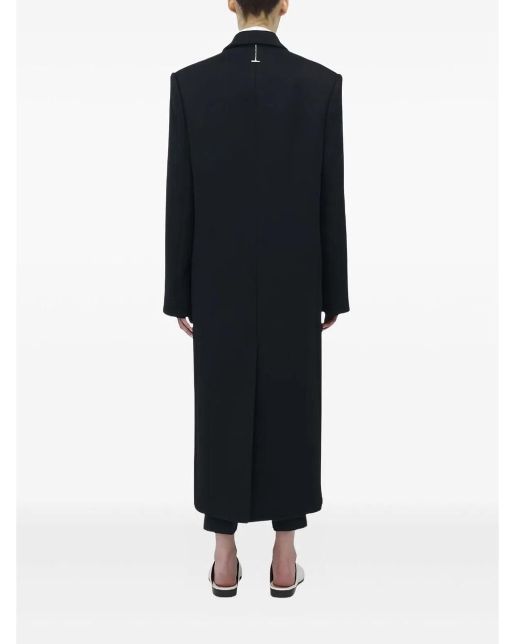 McQueen Black Tailored Overcoat