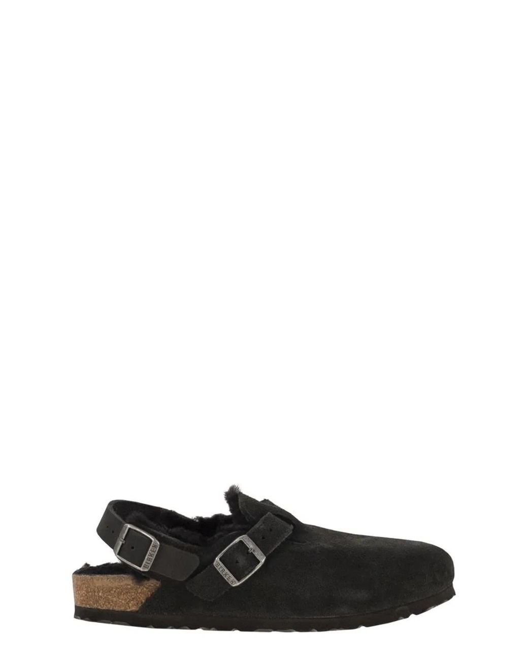Birkenstock Black Tokio Shearling