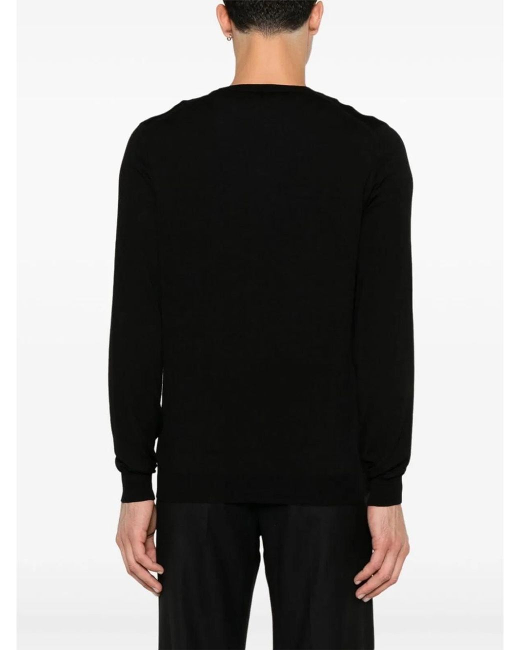 Zanone Black V-Neck Slim Fit for men