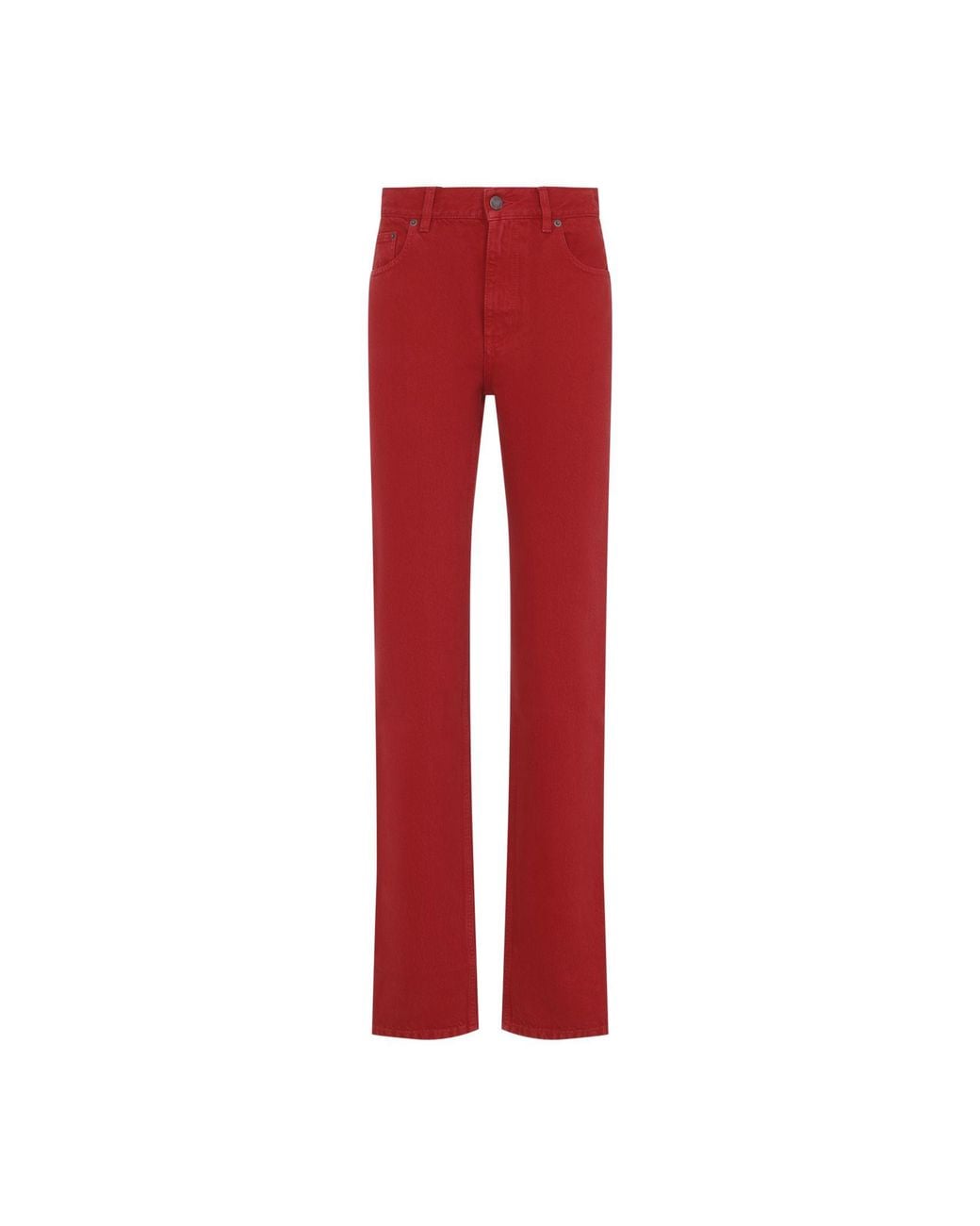 Chloé Red Cotton Denim Pants