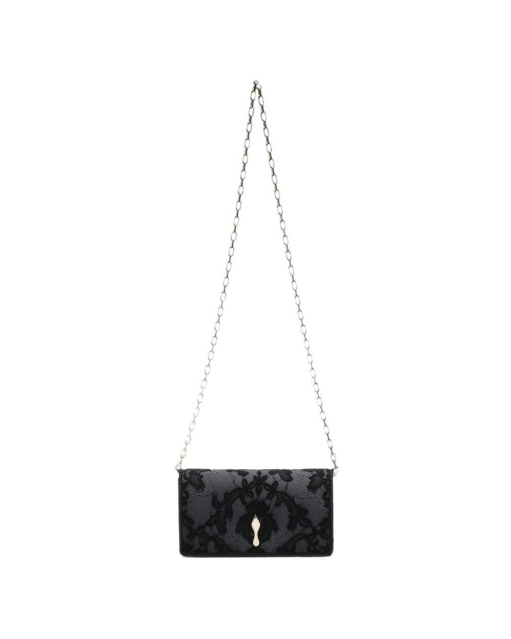 Christian Louboutin White Bwttina Satin Clutch