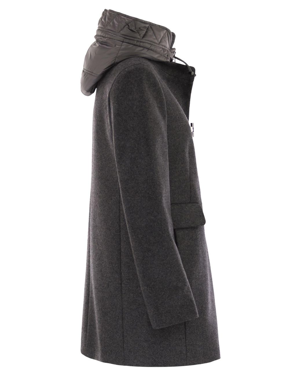 Fay Black Toggle Coat