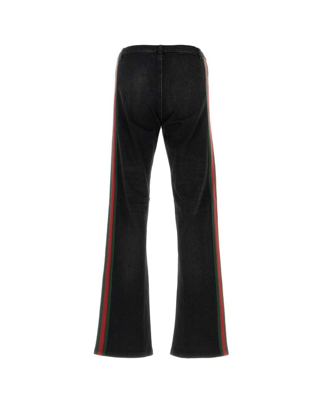 Gucci Black Web-Stripe Jeans