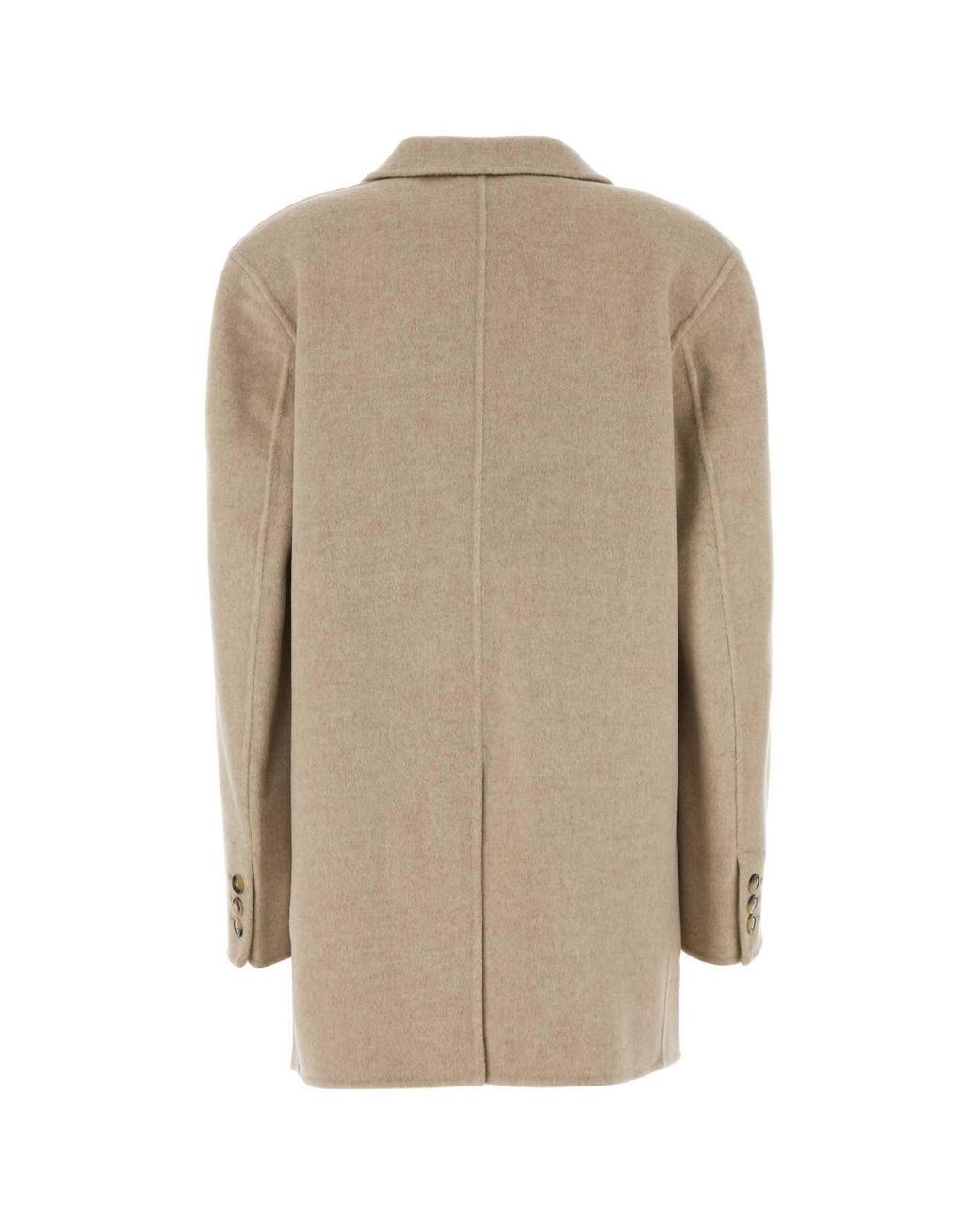Isabel Marant Natural Wool-Cashmere Oversized Blazer