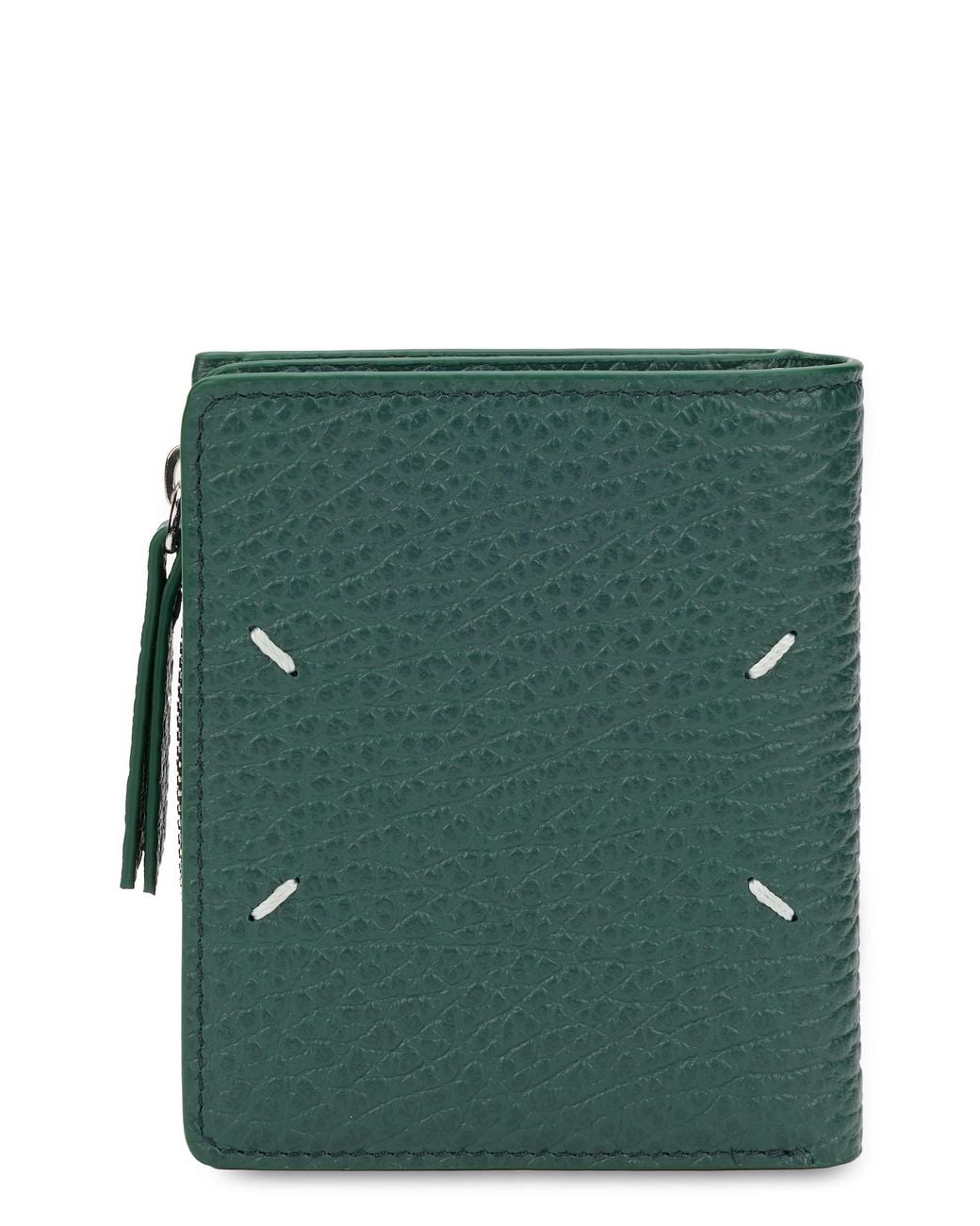 Maison Margiela Green Wallet With Zipper