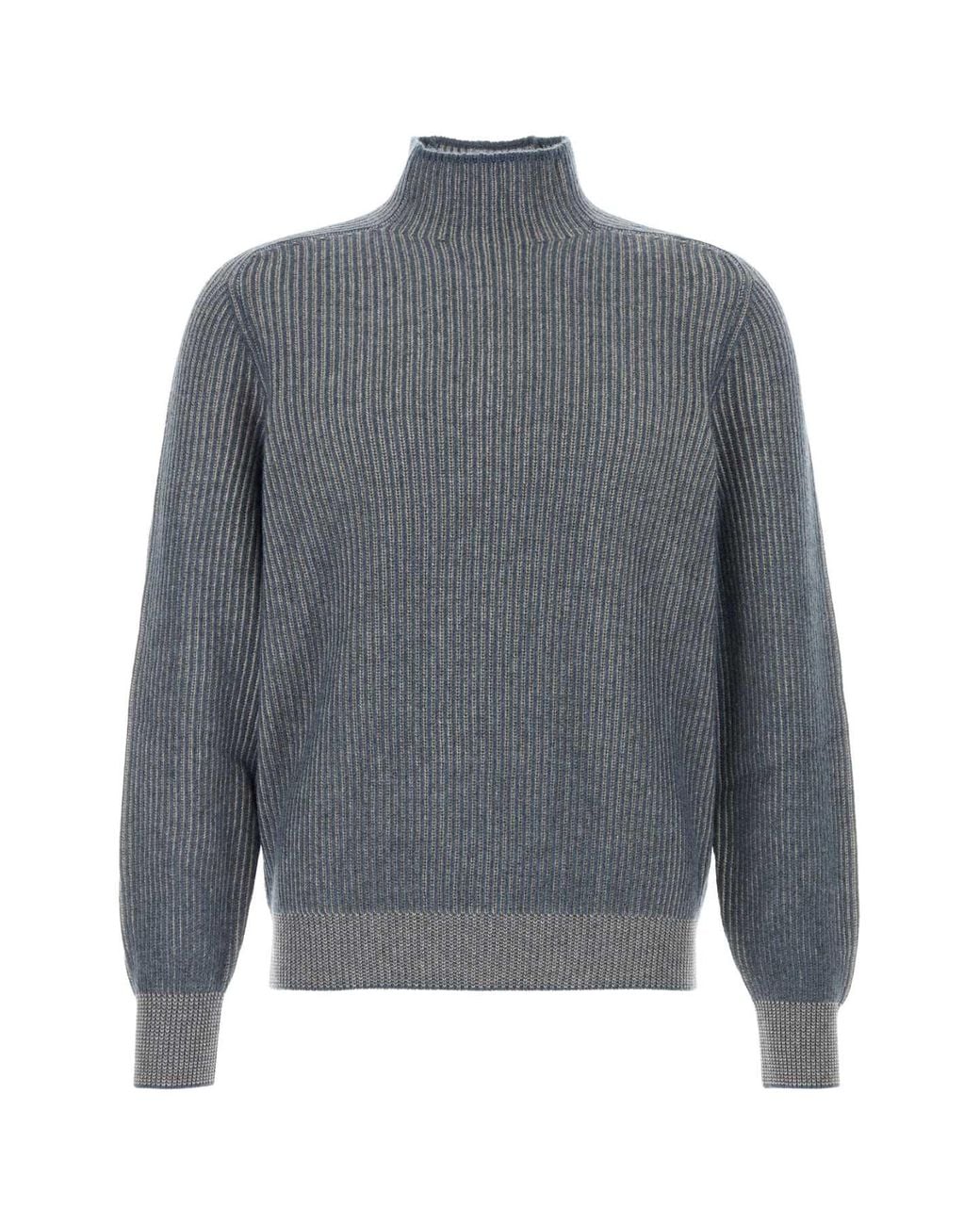 Brunello Cucinelli Gray Cashmere Turtleneck for men