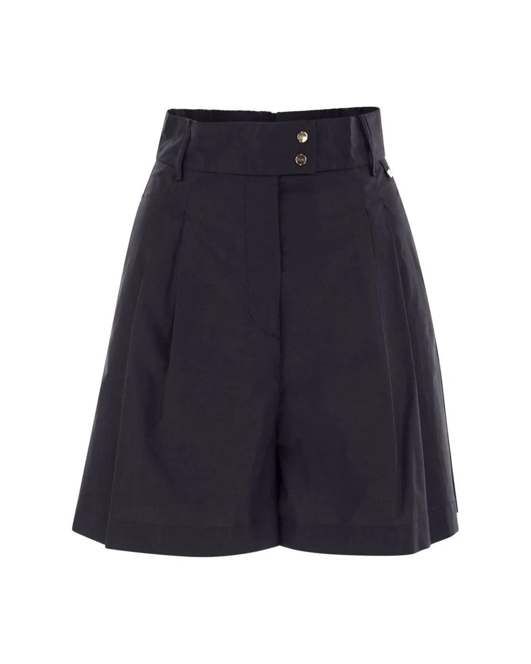 Herno Blue Stretch Cotton Bermuda Shorts