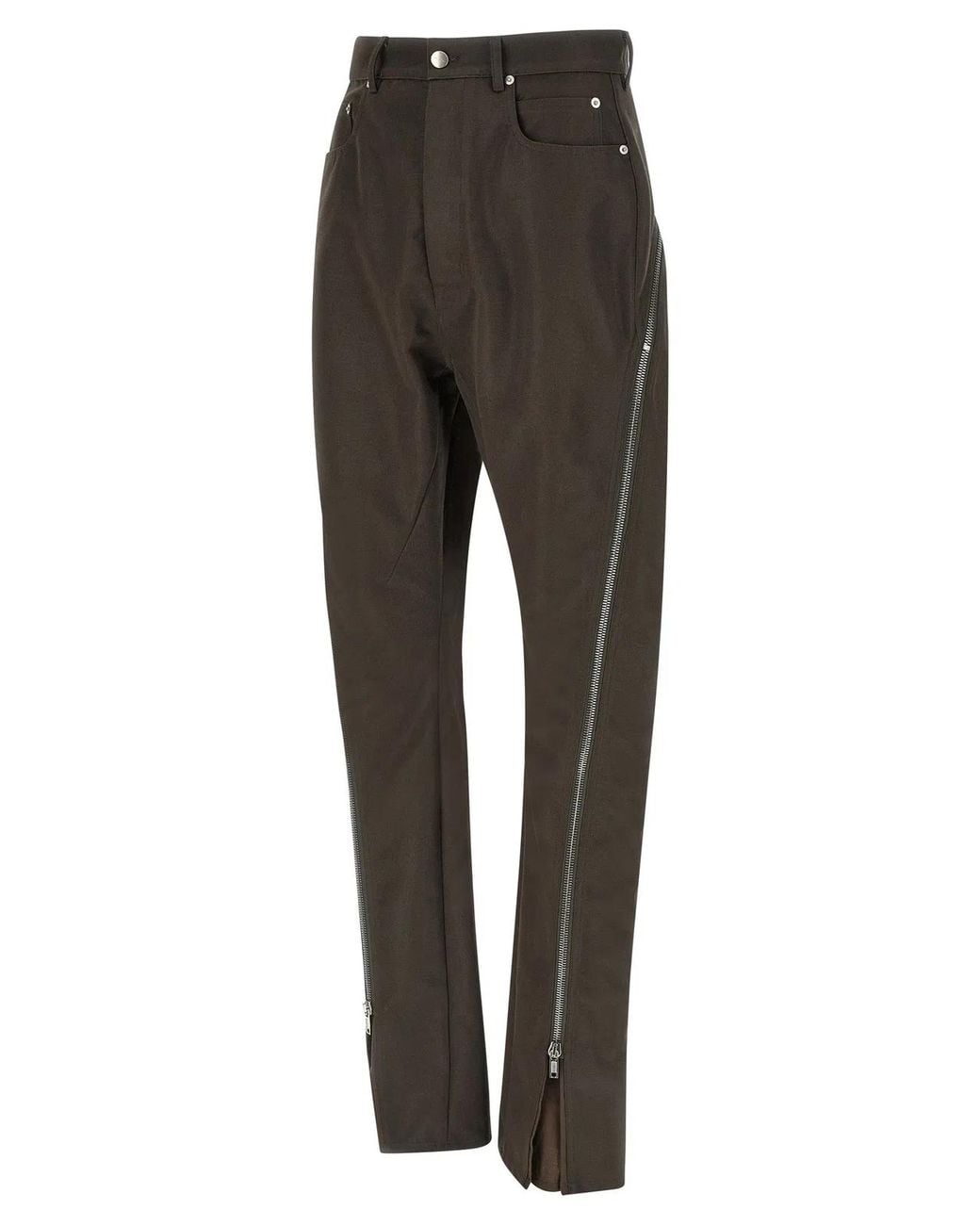 Rick Owens Gray Cotton Casual Pants for men