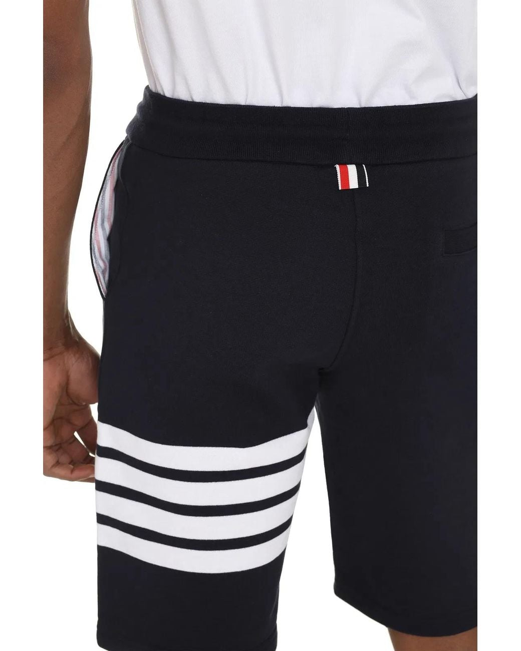 Thom Browne Blue Classic Loopback 4-Bar Track Shorts for men
