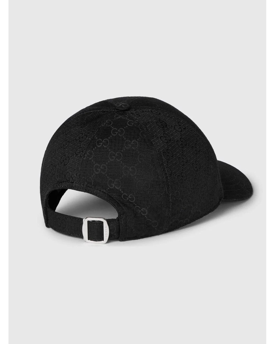 Gucci Black Gg Ripstop Baseball Hat for men