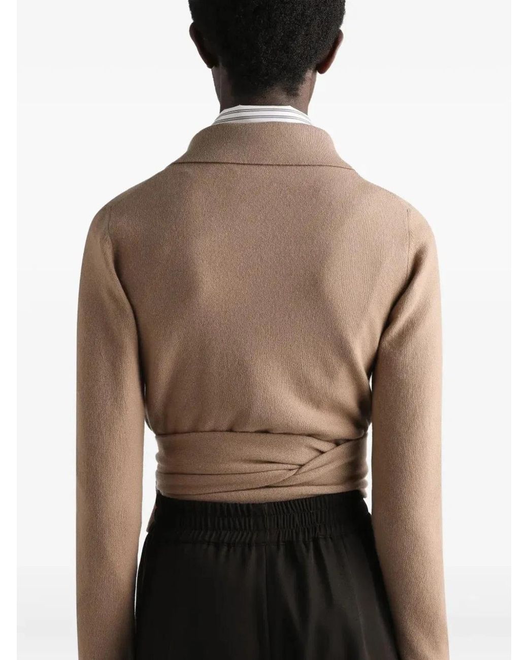 Dolce & Gabbana Natural Dolce & Gabbana Wrap Sweater