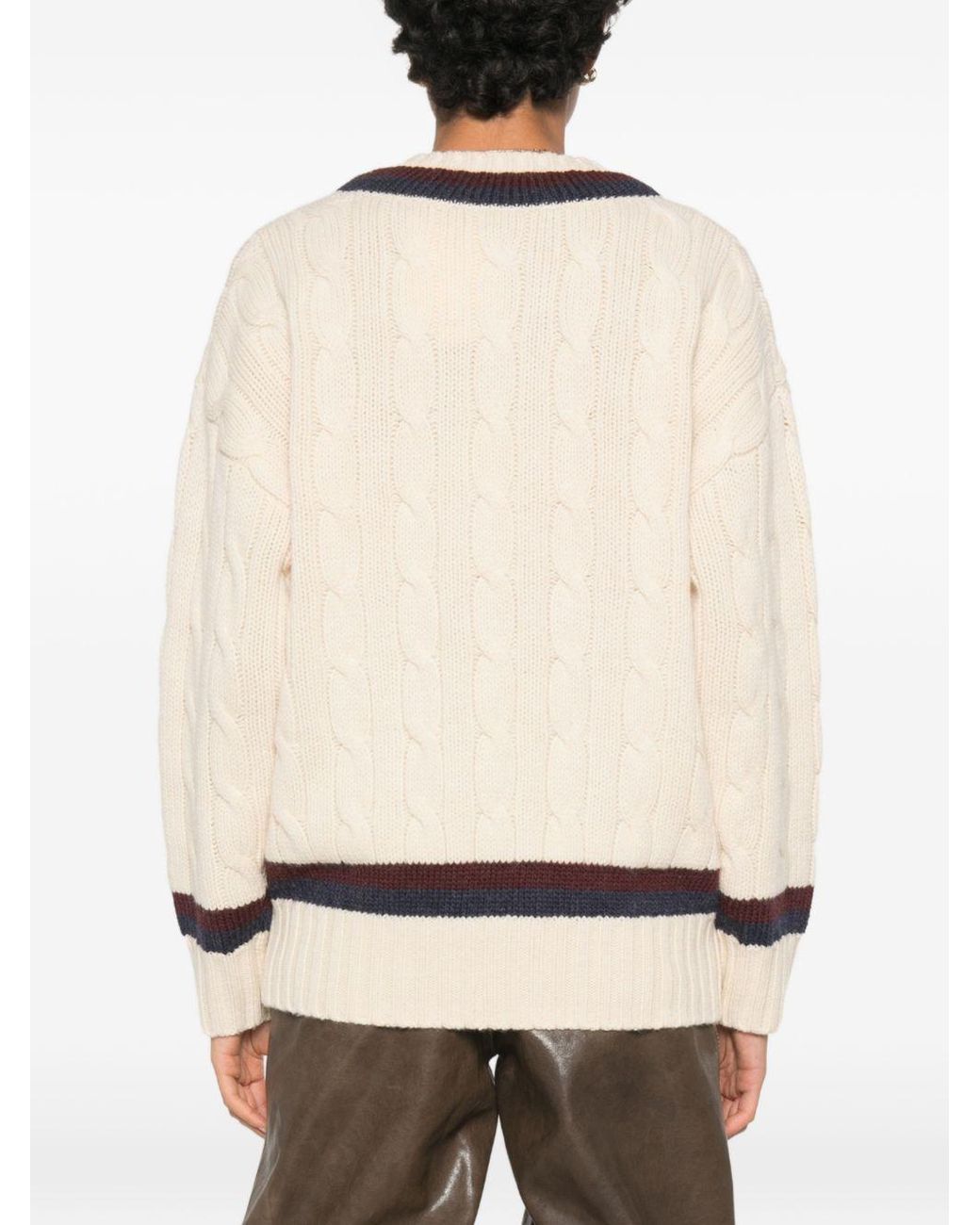Zimmermann Natural Valiant Wool V-Necked Jumper