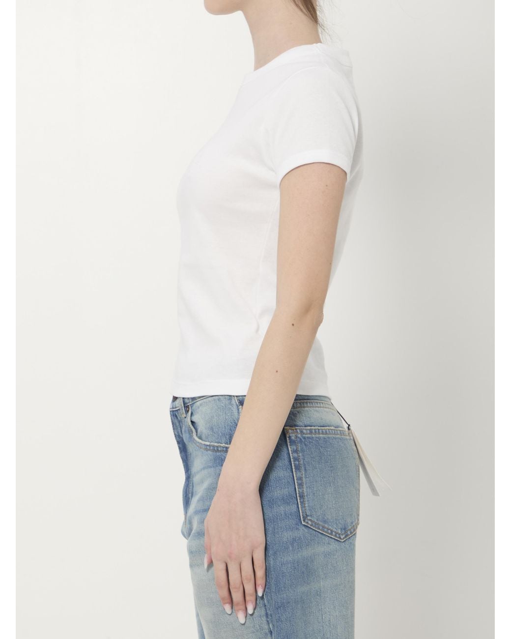 Saint Laurent White Cassandre T-Shirt
