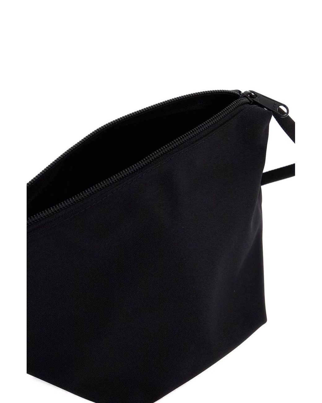 Herve Chapelier Black Canvas Crossbody Bag