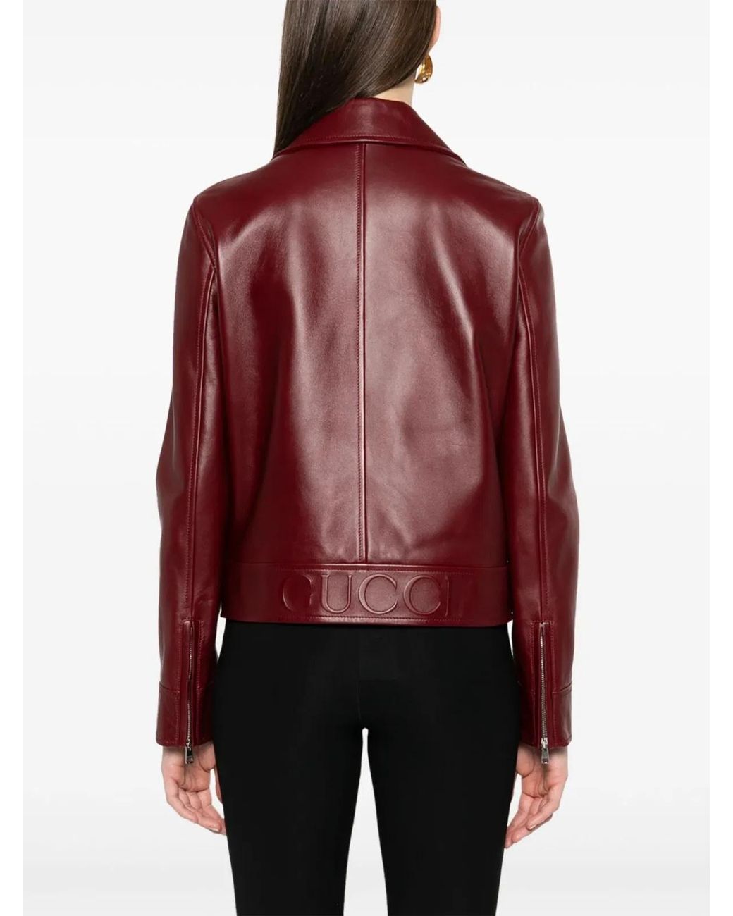Gucci Red Leather Jacket