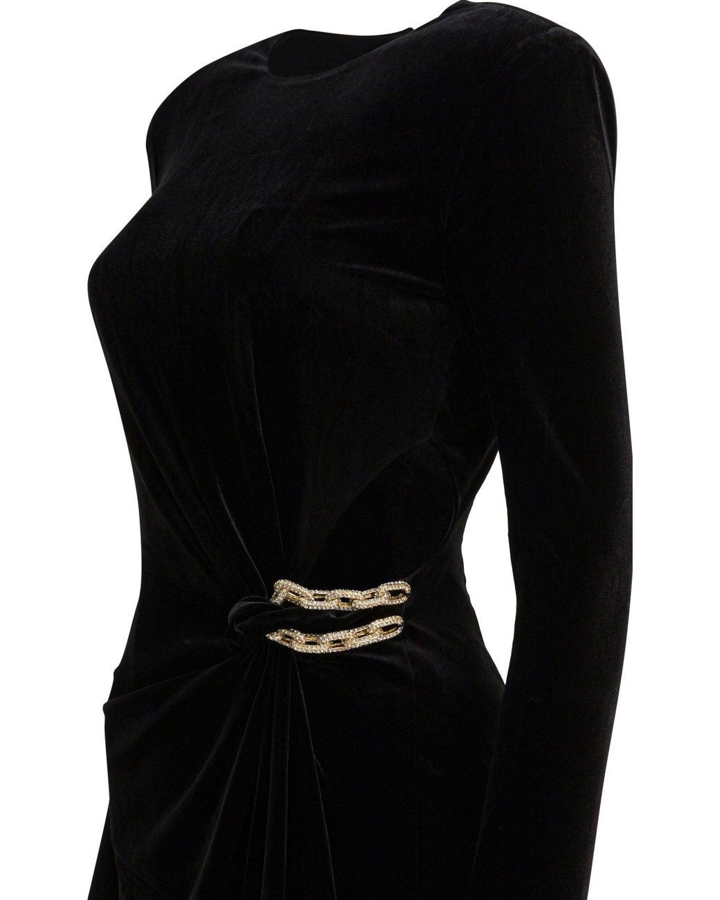 Self-Portrait Black Embellished Midi Dress