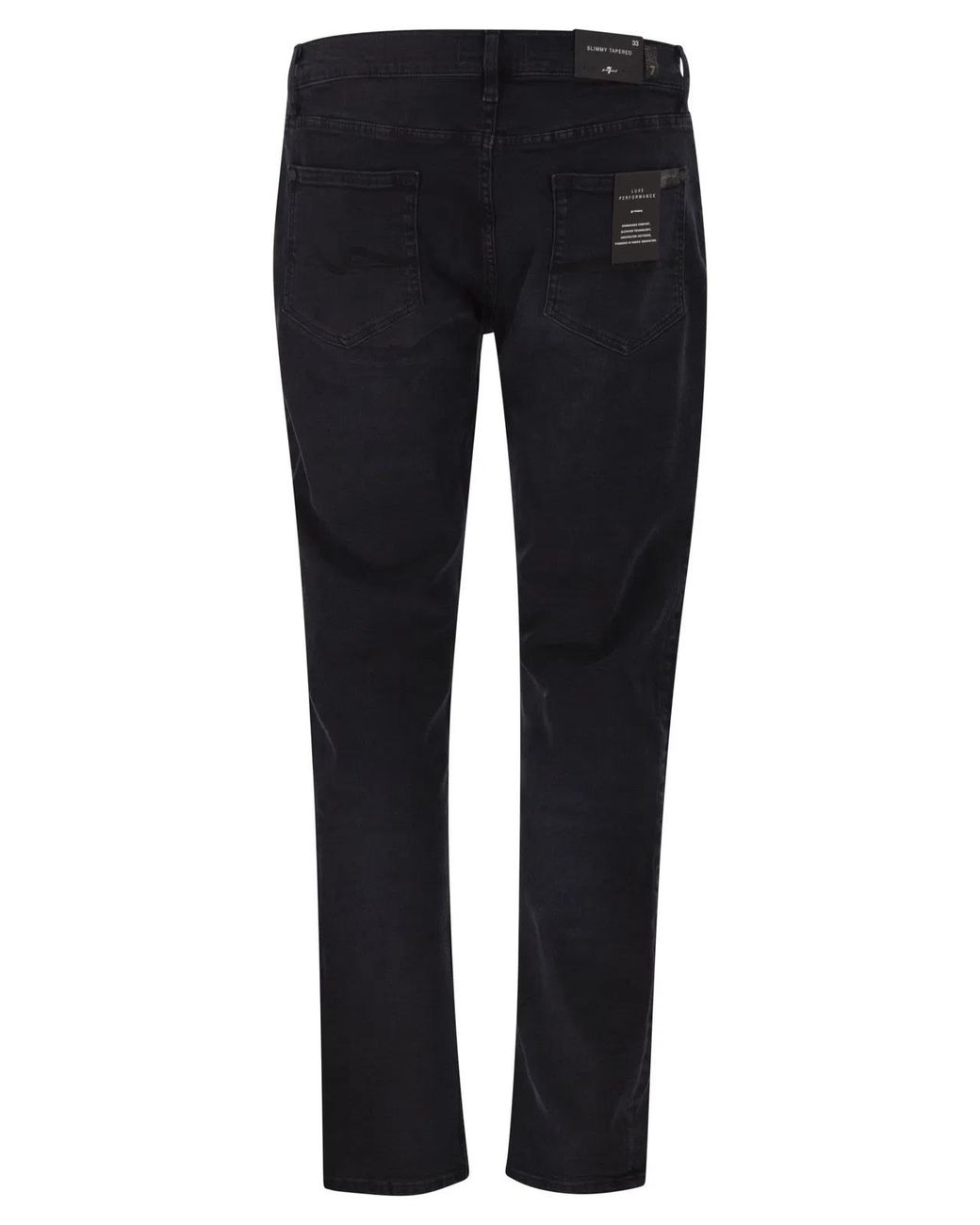 7 For All Mankind Blue Slimmy Tapered Low Jeans for men