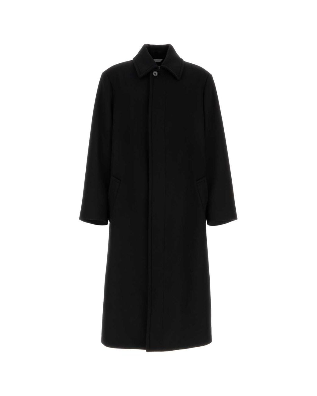 Balenciaga Black Df Cocoon Coat for men