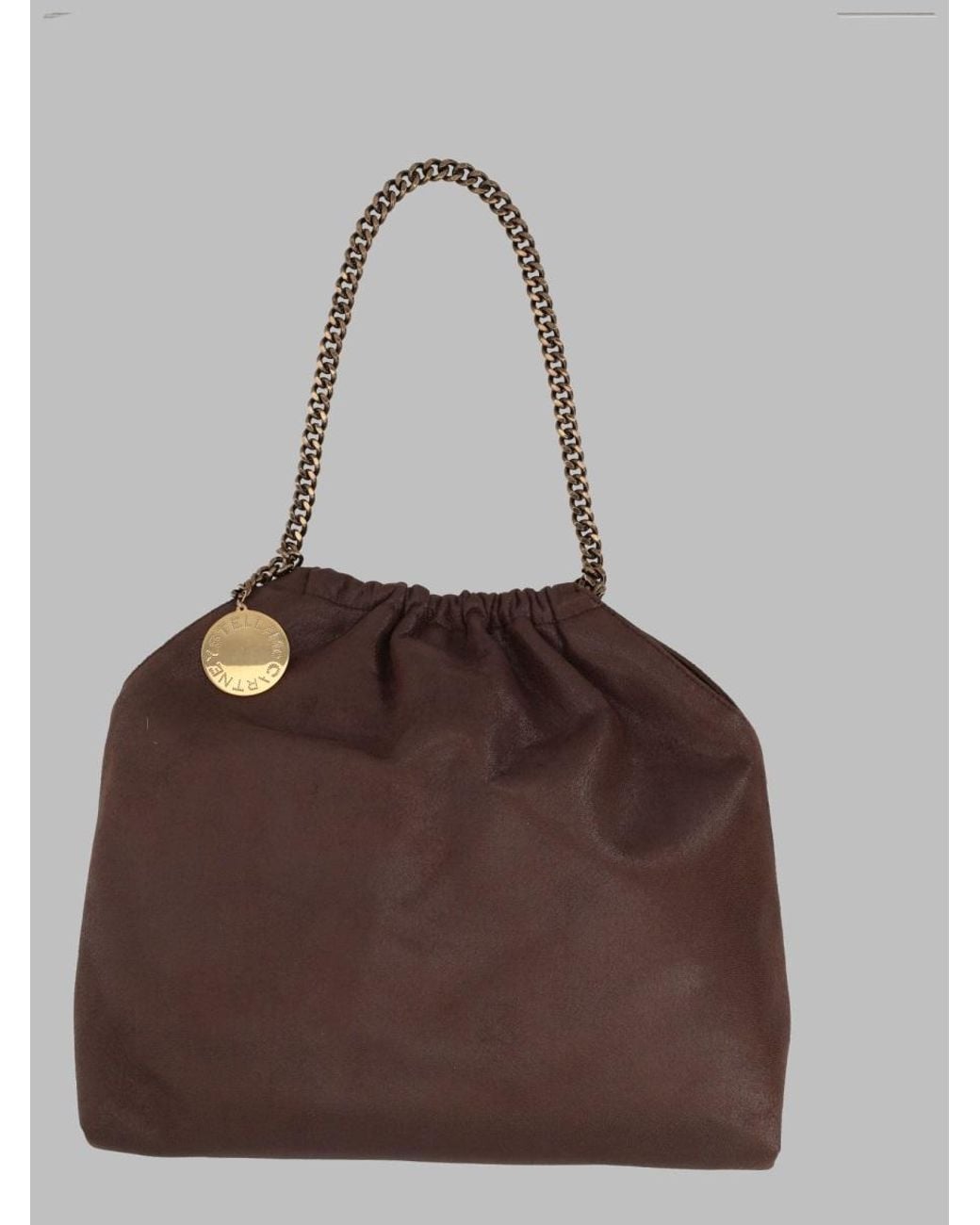 Stella McCartney Brown Structured Shoulder Bag