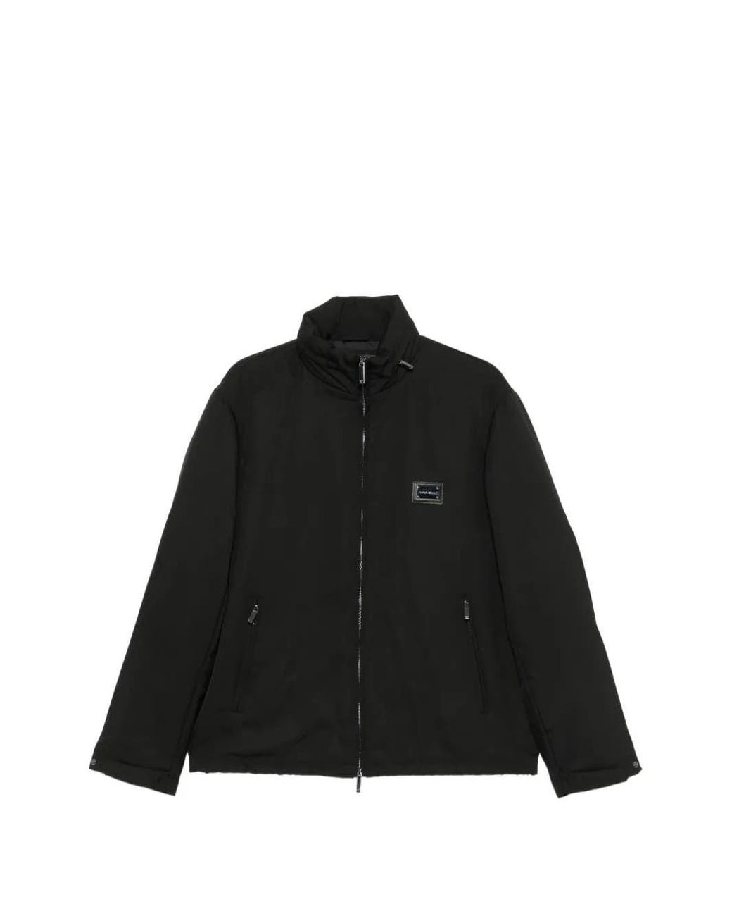 Emporio Armani Black Jacket With Logo Plaque for men