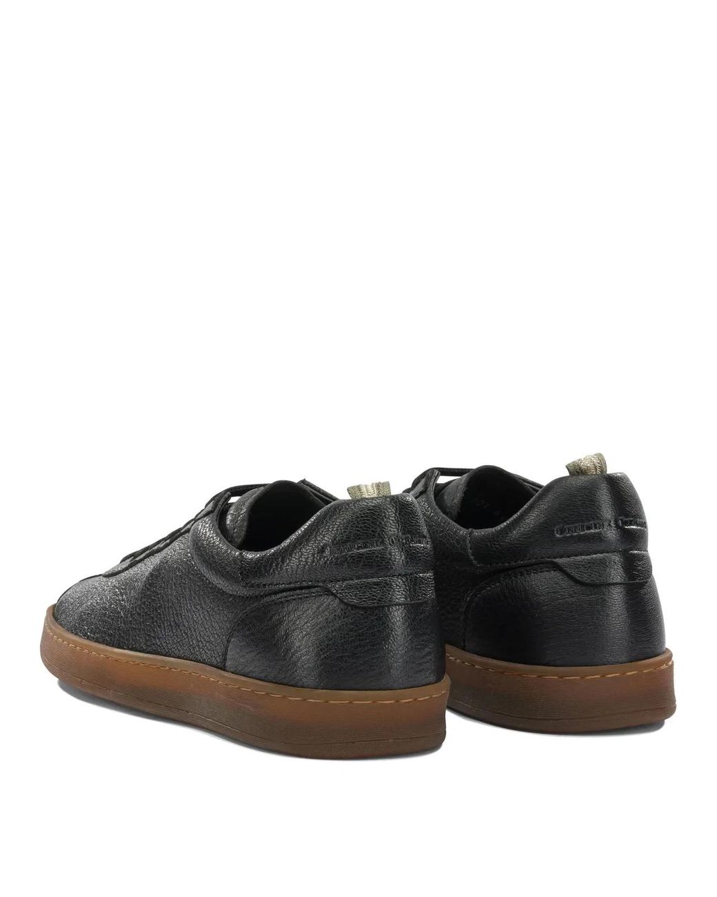 Officine Creative Black Halo 001 Leather Rubber Low-Top Sneaker for men