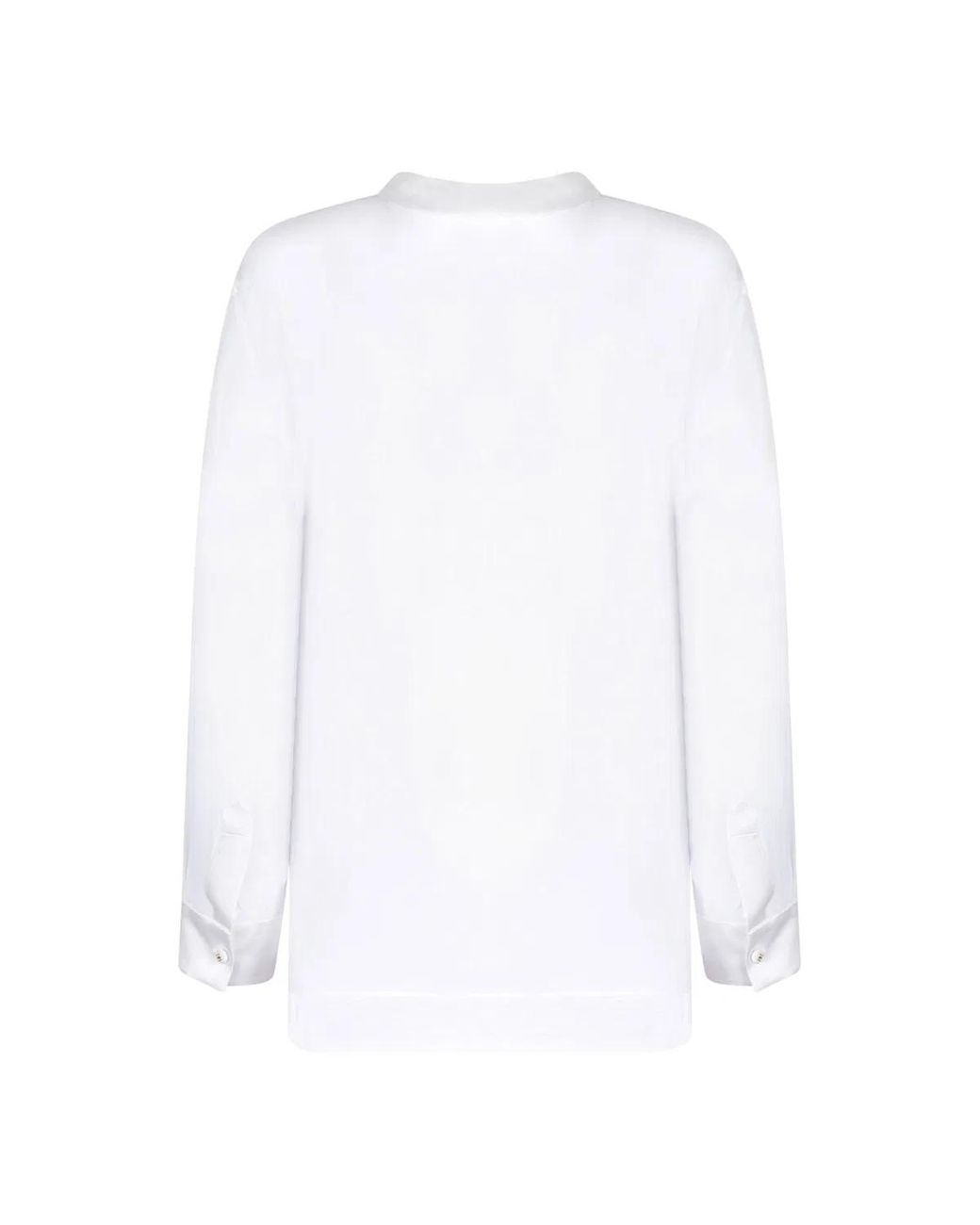 Dolce & Gabbana White Dolce & Gabbana Silk Chiffon Shirt