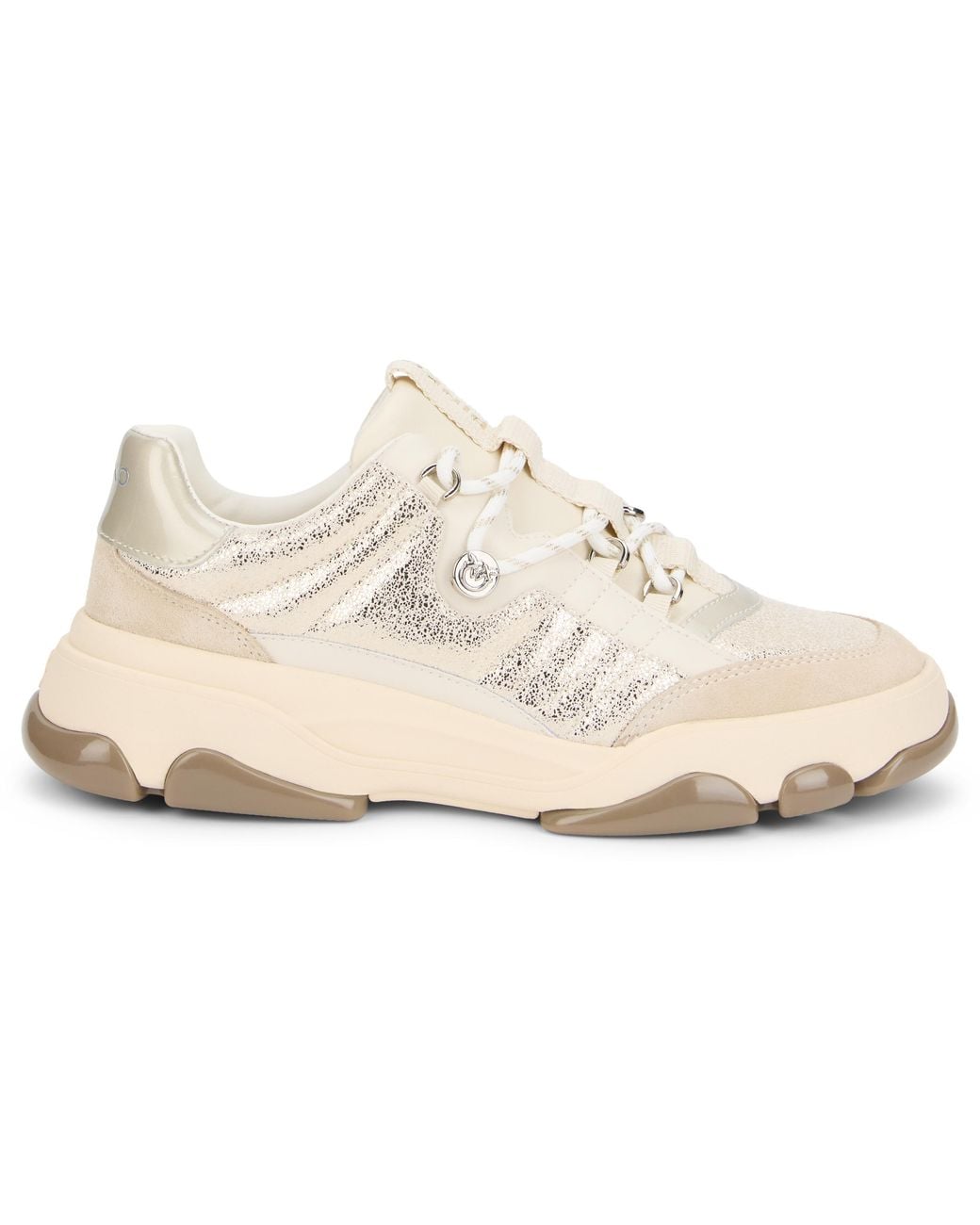 Pinko Metallic Athena Leather Sneakers With Sequin Details