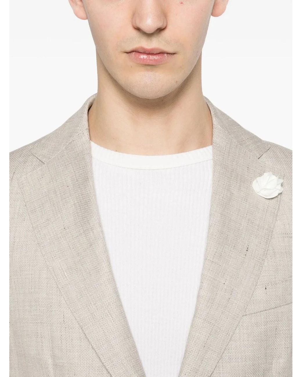 Boss White Viscose Blazer for men