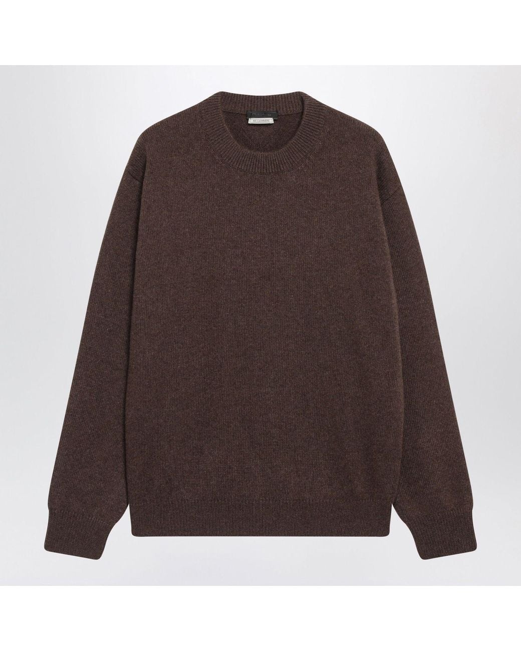 Prada Brown Crew-Neck Sweater for men
