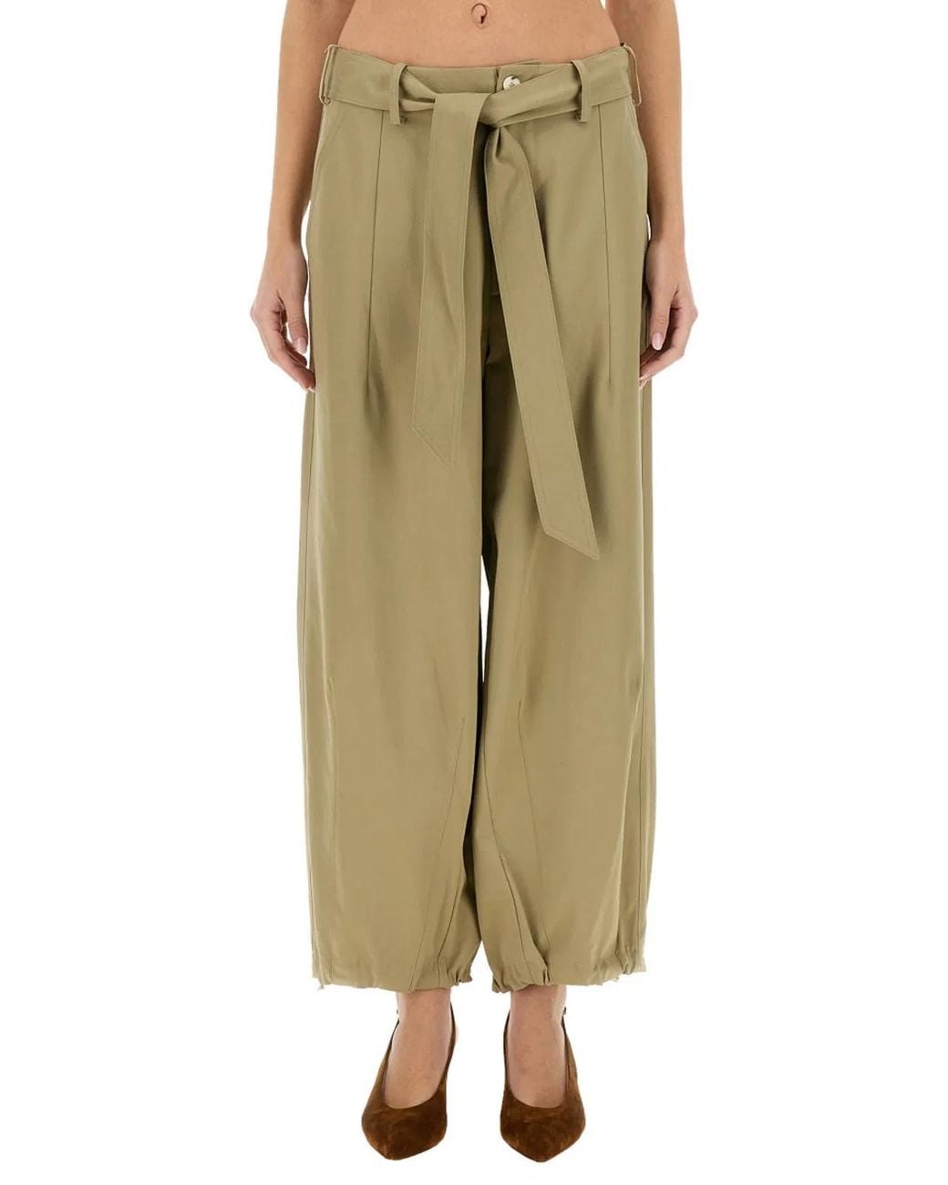 Alysi Green Belted Pants