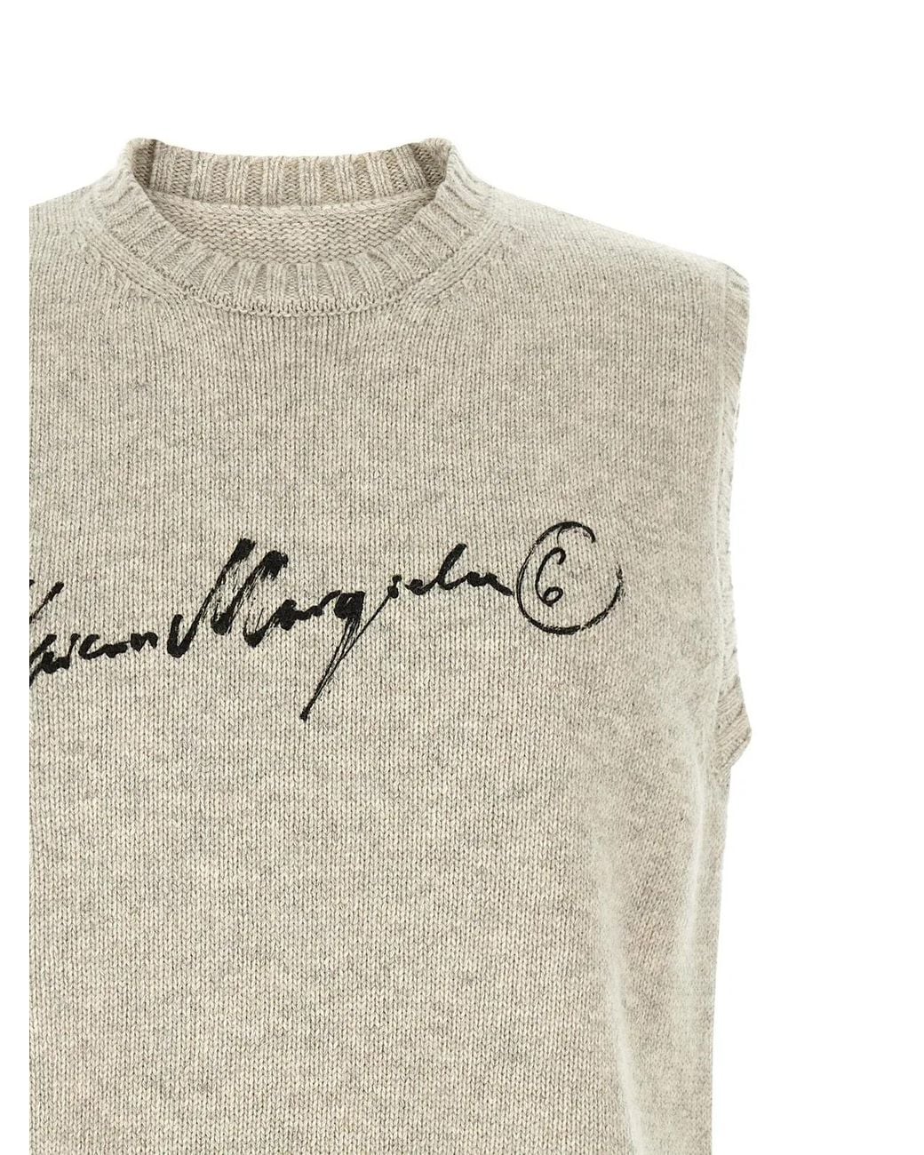 MM6 by Maison Margiela Gray 'Margiela 6' Vest for men