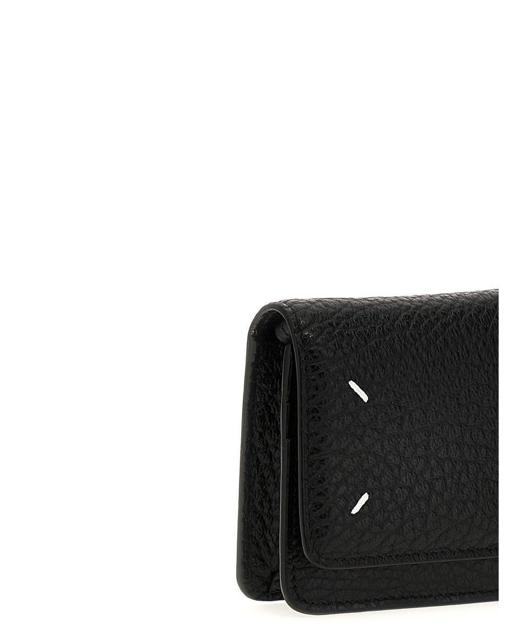 Maison Margiela Black 'Four Stitches' Wallet With Chain
