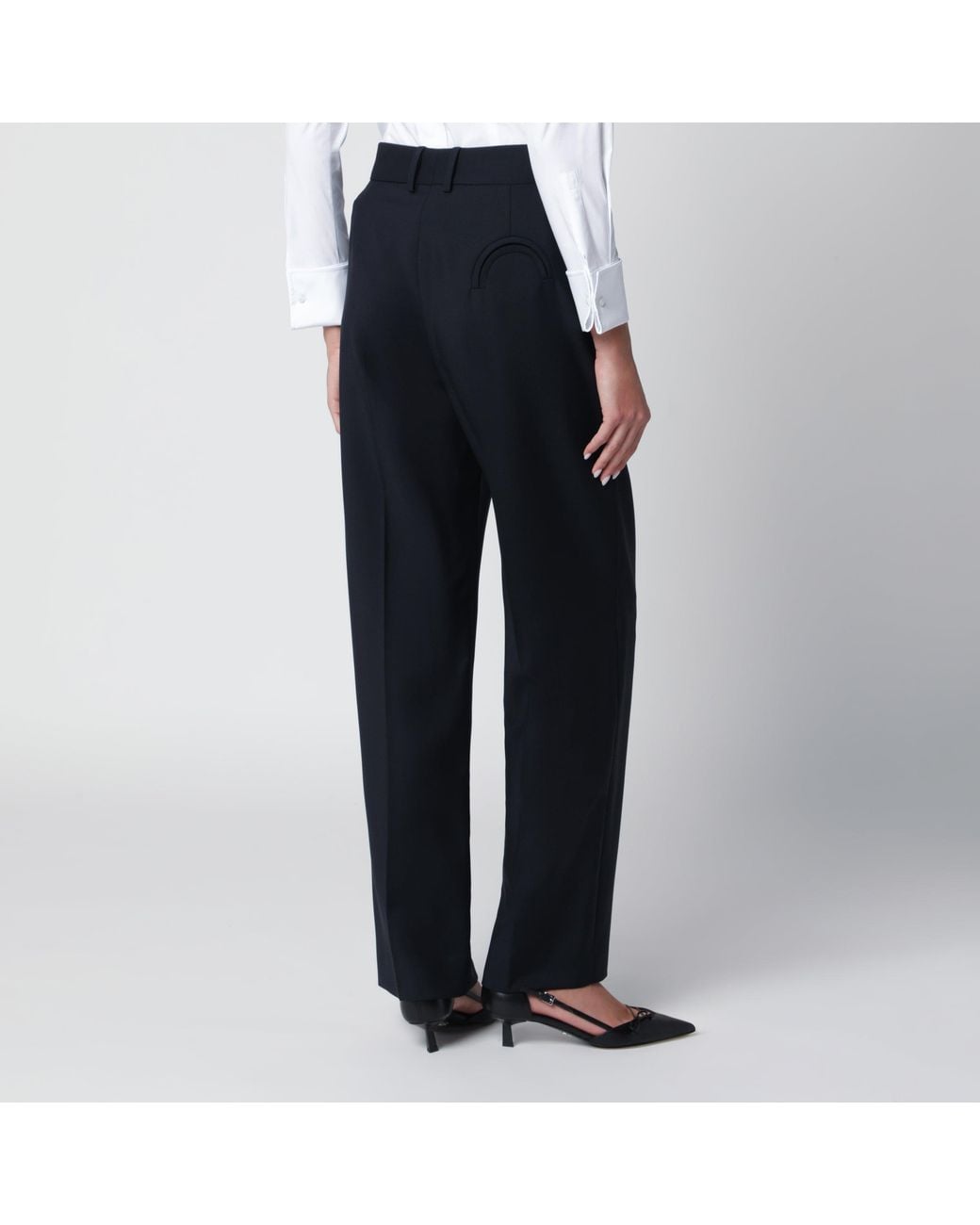 Blazé Milano Blue First Class Wool-Blend Pleated Trousers