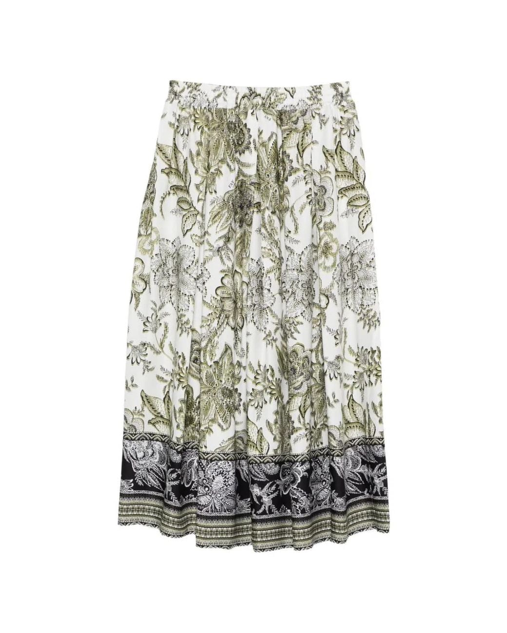 Fay White Viscose Skirt