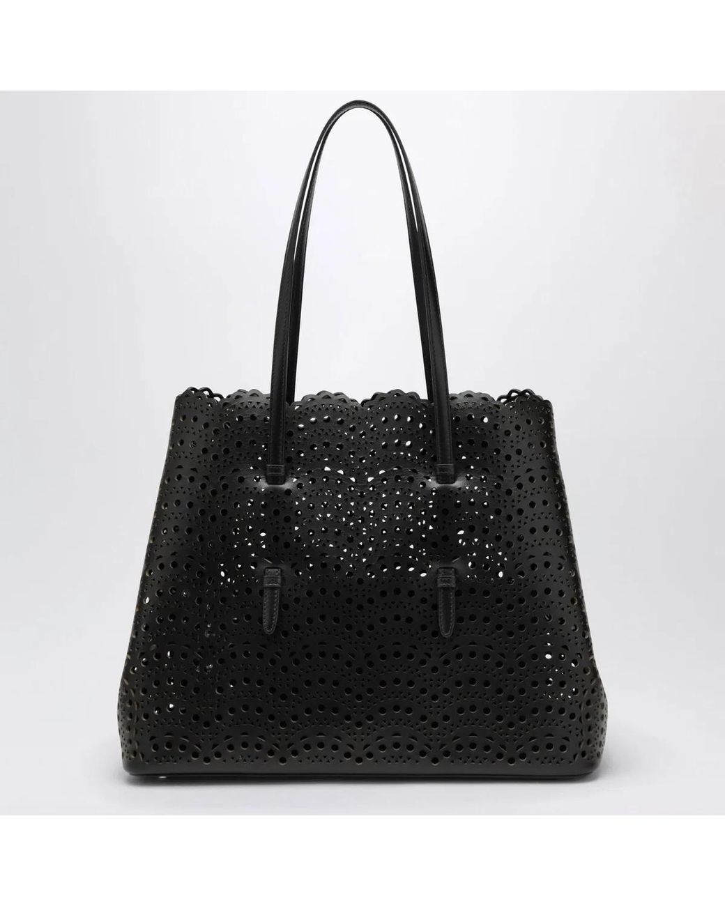 Alaïa Black Alaia Mina 37 Leather Tote Bag