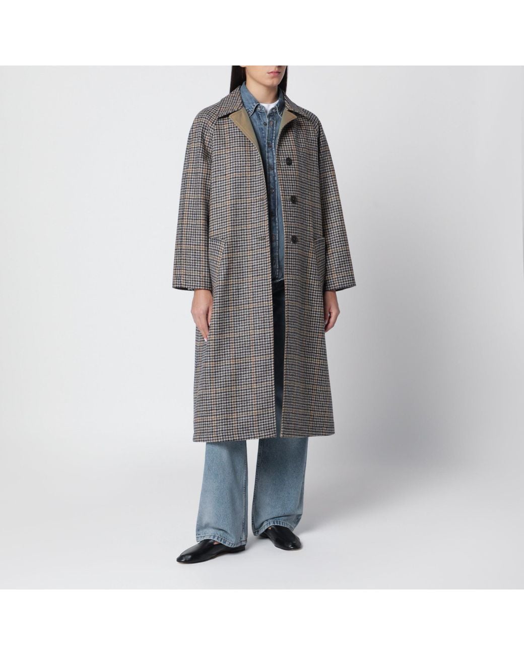 Schneiders Gray Reversible Wool Coat